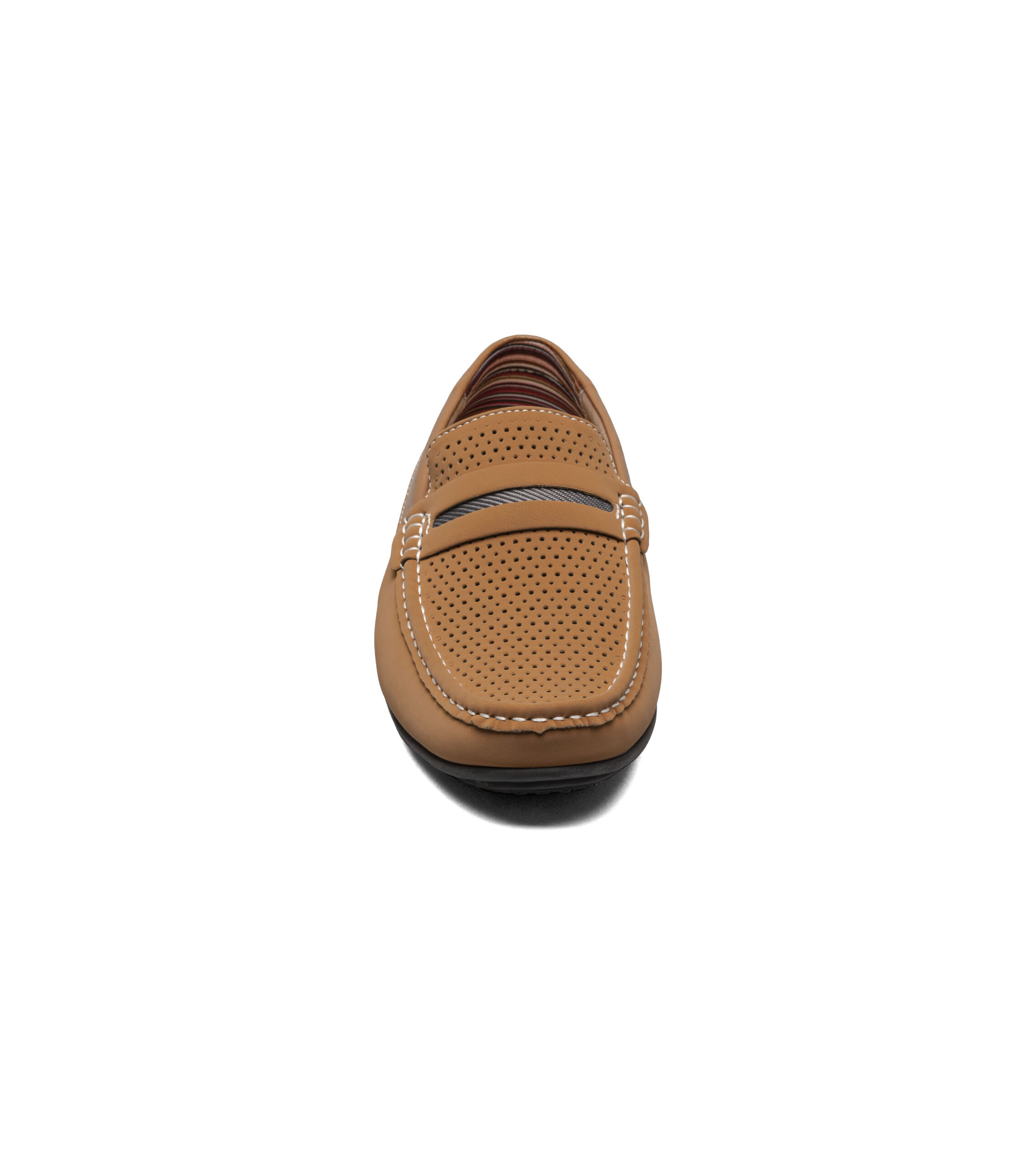 Stacy Adams Brinkley Mocassino Uomo: Pelle Scamosciata Beige Con Dettaglio Metallico, Suola Gomma